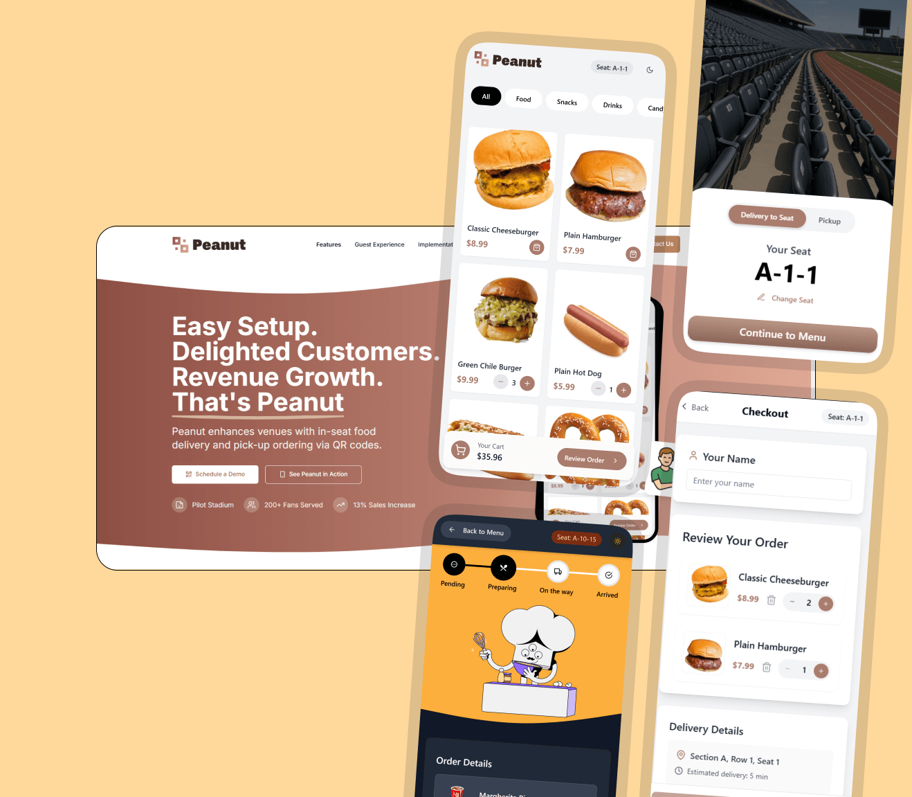 Peanut – In-Seat Food Delivery for Stadiums